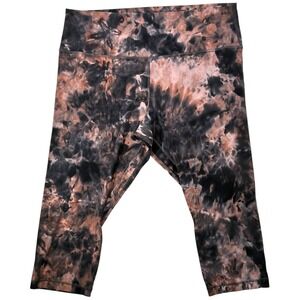 lululemon Align HR Crop 23 Diamond‎ Dye Graphite Gray Pink Black Leggings 20 LN